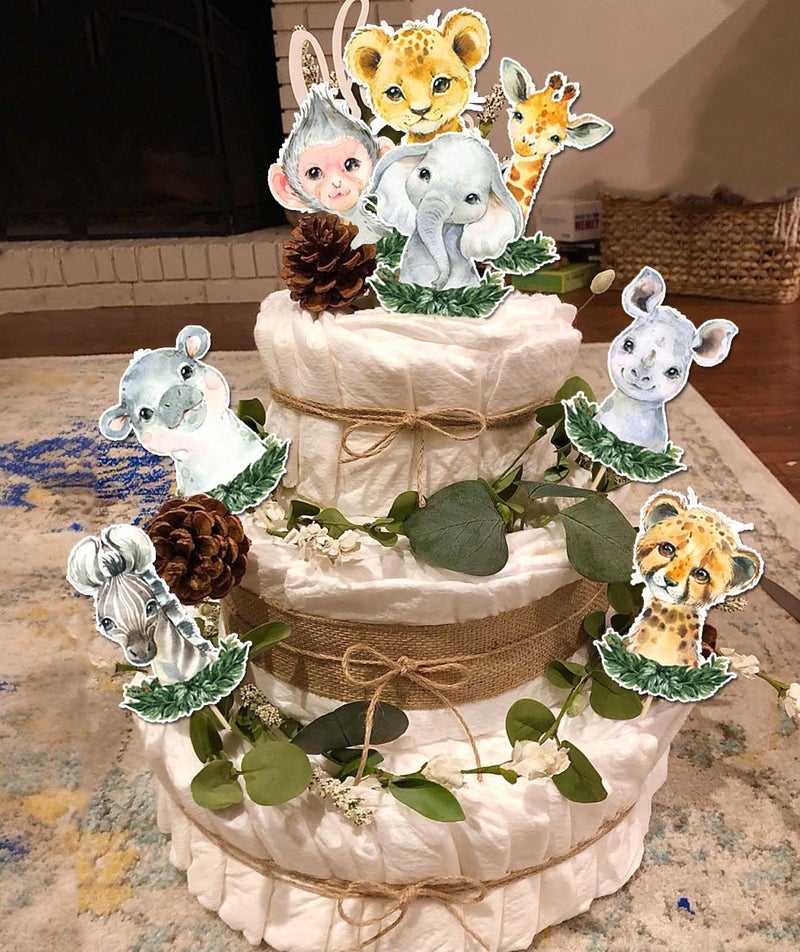 Buerhanerry 24Pcs Safari Centerpiece Sticks, Jungle Animals Baby Shower Party Decorations Table Toppers for Boys Kids, Safari Themed Party Supplies, Wild One Birthday Party Decorations - Image 5